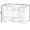 Vintiquewise Large Grey Storage Trunk Chest With Drawer Organizer and Handles for Easy Moving - 4 of 4