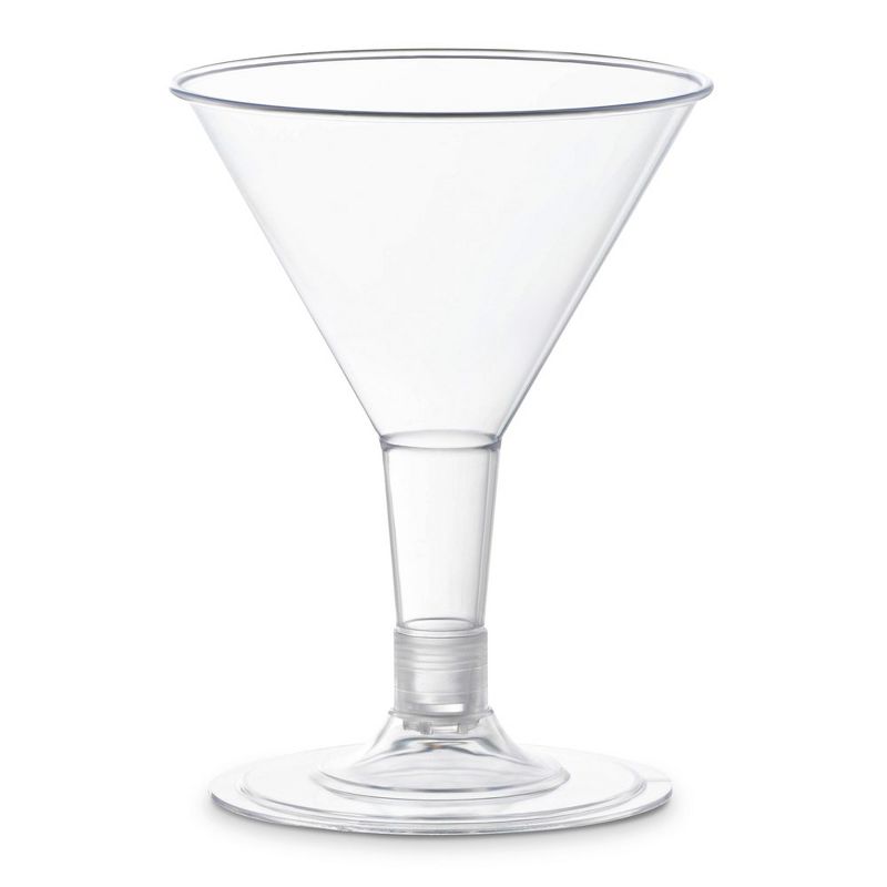 Smarty Had A Party 2 oz. Clear Plastic Mini Martini Shot Glasses (192 Glasses), 1 of 4