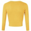 Women Solid Button Down 3/4 Sleeve Cropped Bolero Cardigan Sweater - 3 of 4