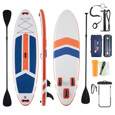 VisioGear Stand Up Paddle Board with Paddle Board Accessories for Youth & Adults, Blue & Orange, 125.98"*32.68"*5.91"