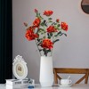 2 pcs Artificial Peony Trees,Faux Peony Plant in Pot, Artificial Peony Tree with Green Leaves for Living Room, Office, Home - 2 of 4