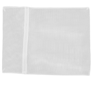 Unique Bargains Nylon Plastic Zipper Closure Mesh Washing Bag 19.7" x 23.6" White 1 Pc - 1 of 4