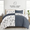 Modern Geometrics & Thatch Pattern 3PC Duvet Cover & Shams Set, Ultra Soft, Easy Care - Becky Cameron - 3 of 4