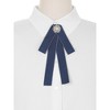Elerevyo Women's Pre-Tied Ribbon Elegant Brooch Pin Bow Tie - 4 of 4