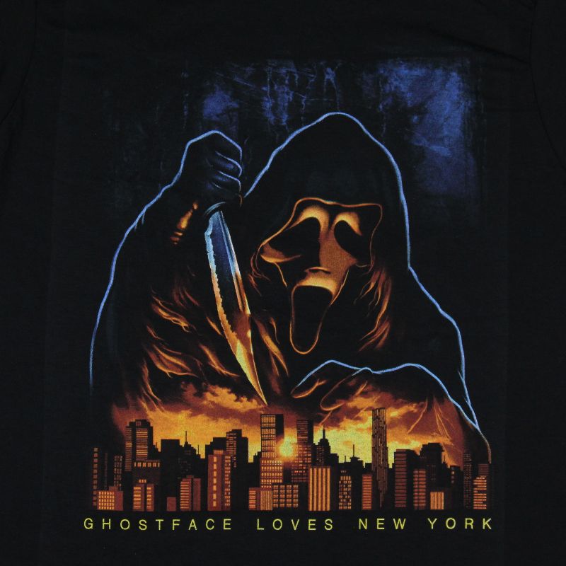 Scream Mens' Ghost Face Loves New York Adult Graphic Print T-Shirt, 2 of 4