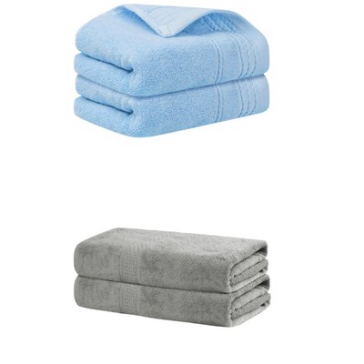 REGALWOVEN Cotton Absorbent Soft Bath Hand Cloths Towels 2 Piece Sets