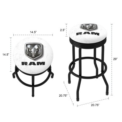 White Vinyl Swivel Bar Stool with Metal Frame