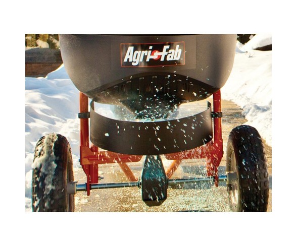 Agri-Fab 130 Pound Push Spreader For Ice Melt, Fertilizer, And Weed Control