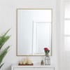 Elegant Lighting 30 Inch Rectangle Mirror with Metal Frame, Brass Finish – Sleek Hallway or Bedroom Mirror - 2 of 4