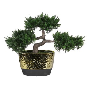 Northlight 10" Unlit Artificial Potted Japanese Bonsai Tree - 1 of 4