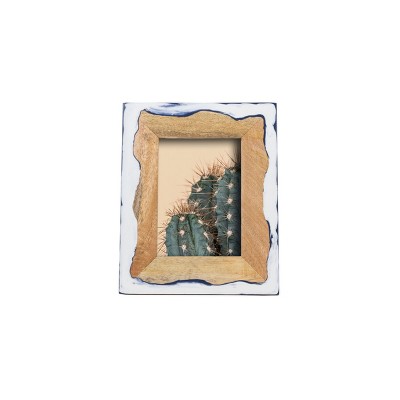 5x7 Varuna Decorative Marble Swirl Wood Photo Picture Frame w/ Glass Pane