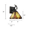 Chloe Lighting INNES Mission-Style 1-Light Blackish Bronze Finish Wall Sconce 6" Shade - 3 of 4