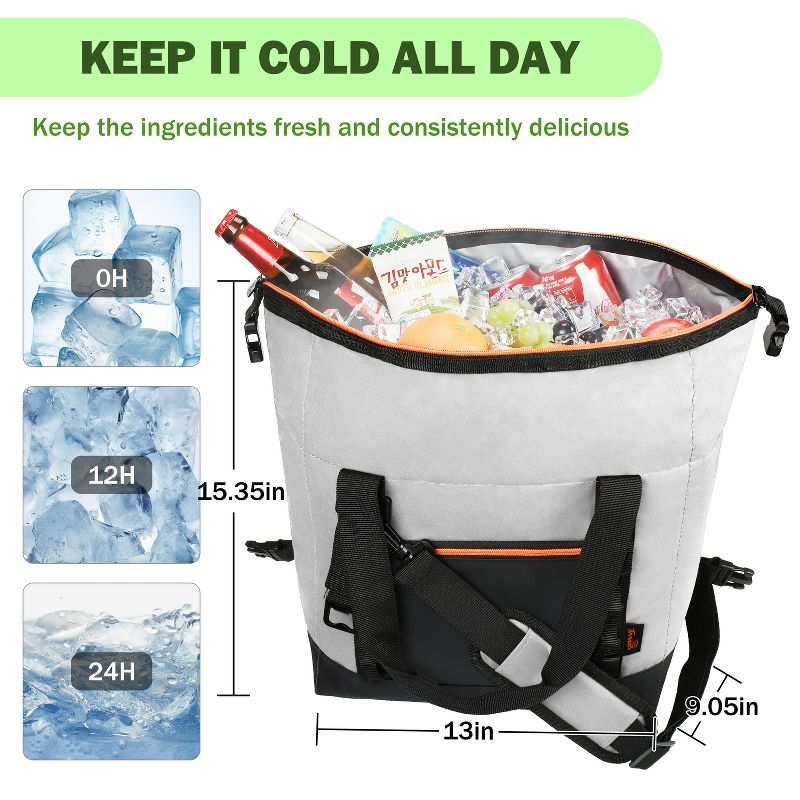 30qt Cooler, 30 Cans Soft Sided Cooler - Tirrinia™, 3 of 8