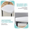 FURNIinspire Dining Chairs A Pack Of 4 Dining Chairs For Dining Room, Metal Legs Versatile Dining Chairs With Pu Cushion, White, 17"*18"*32" - 4 of 4