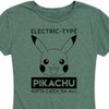 Women's - Pokémon - Pikachu Electric Type Short Sleeve Graphic T-Shirt - 2 of 4