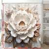Paaaawaters 1pcs Forest-Themed 3D Floral Pattern Shower Curtain Set - Waterproof, Cordless, Non-Slip, and Easy-to-Clean - 4 of 4