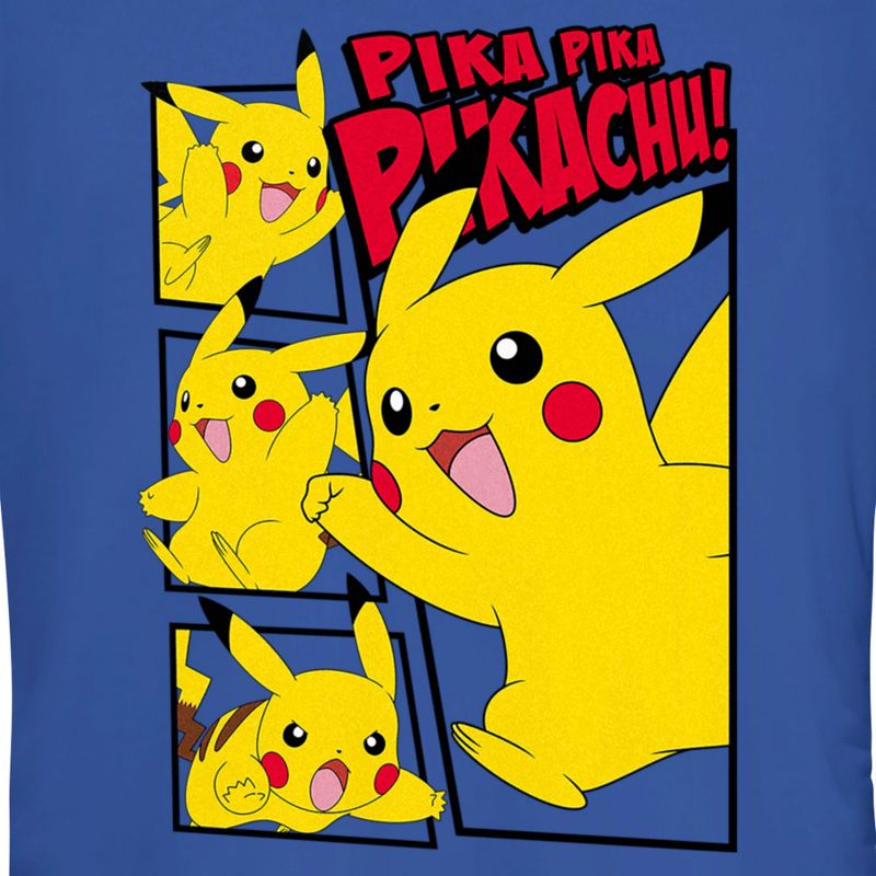 Juniors Womens Pokemon Pikachu Comic Panels T-Shirt, 2 of 5