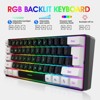 USB Keyboard Mouse Kit 61-key Wired RGB Backlight Computer Keyboard Colorful LED Lighting 3200DPI Gaming Mouse (Black) - 3 of 4