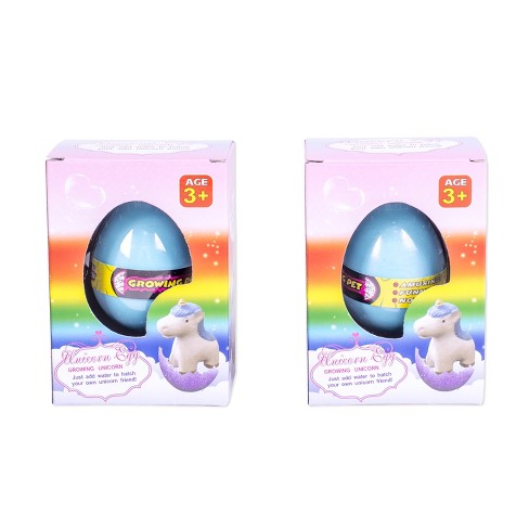 Set Of 2 Surprise Growing Hatching Rainbow Egg Kids Toys (unicorn) : Target