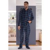 ADR Men's Plush Fleece One Piece Hooded Footed Zipper Pajamas Set, Soft Adult Jumpsuit PJs with Hood - 2 of 4