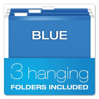 Black High Impact Plastic Portable Hanging File Box with Hinged Lid