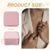 Unique Bargains Velvet Ring Organizing Display Mini 3 Slot Jewelry Storage Box - 2 of 4