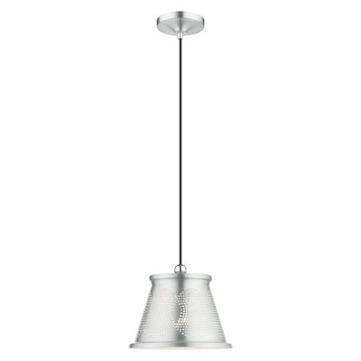 Livex Lighting Pendants 1 - Light Pendant in  Brushed Aluminum
