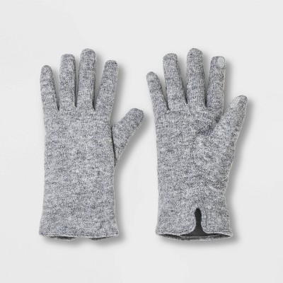 gray gloves