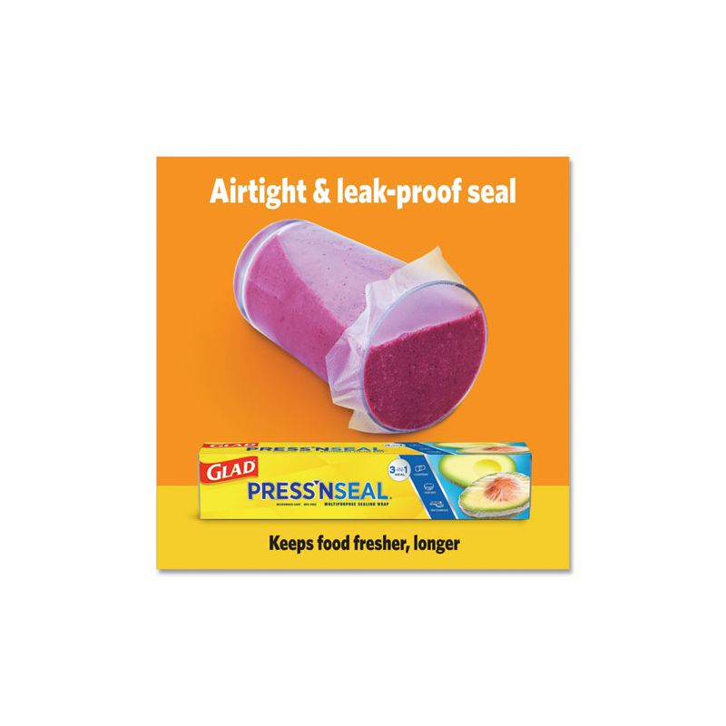 Glad Press'n Seal Food Plastic Wrap, 70 Square Foot Roll, 12 Rolls/Carton, 2 of 8