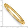 Black Bow Jewelry 5mm 14k Yellow Gold Laser Cut Hinged Bangle Bracelet, 8 Inch - 4 of 4