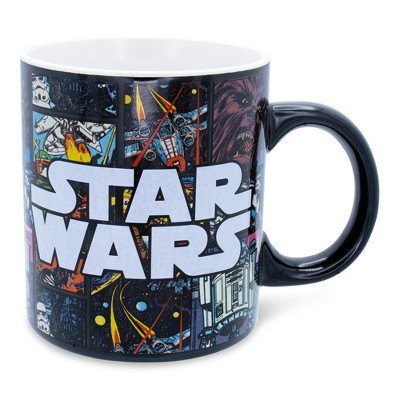 Silver Buffalo Star Wars Characters Ceramic Camper Mug | Holds 20 Ounces