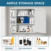 Dovelina Wall Medicine Cabinet Mirror Cabinet Multifunctional Wall-Mounted Mirrored Cabinet with Magnetic Doors - 3 of 4