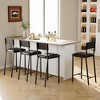 Upholstered PU Dining Chairs - Modern Curved Backrest, 26IN Metal Legs with Sturdy H-Frame, 330lbs Capacity, Kitchen/Bar Seating for Home Dining Room - 2 of 4