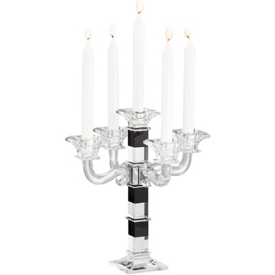 Dahlia Studios Crystal Black Taper Candle Holder