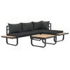 vidaXL Sofa Set of 2 Anthracite Aluminum Medium Modular Sofa - 4 of 4