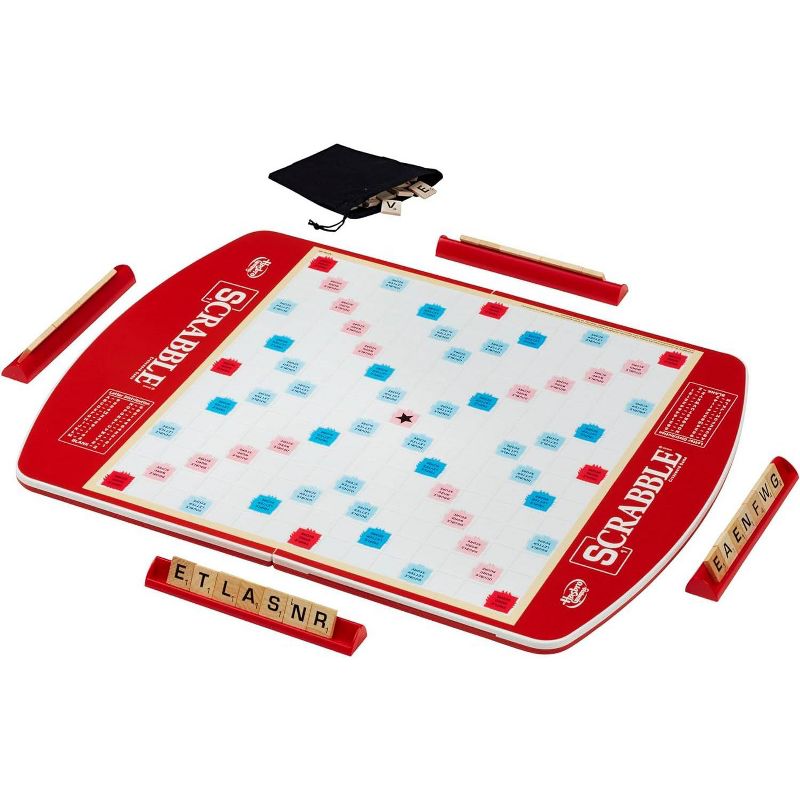 Scrabble Deluxe Edition Letter Tiles Board Game, Family Board Games for Adults and Kids, Ages 8+, 4 of 5