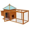 vidaXL Chicken Coop Brown Solid firwood, plywood, galvanized steel Large - 3 of 3