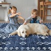 Geometric Vintage Hallway Runner Rug, Machine Washable Non-Slip Low Pile, Distressed Carpet for Entryway - 4 of 4