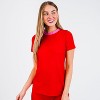 Calypsa Womens Mock Neck Color Block Rash Guard - 2 of 3