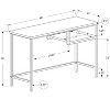 Vynxaria Modern 48" Brown Laminate Computer Desk Grey Metal Frame for Home Office Laptop Work - 2 of 4