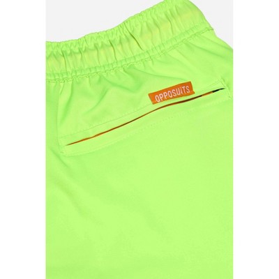 Мужские шорты OppoSuits Neon Colored Swim Shorts For Men - Neon Beach & Pool Shorts - Loose Fit - Including Drawstrings & Zippers - Green - Size Large — фото 6