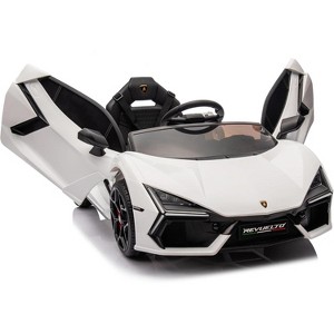 12V Ride On Car for Kids, Battery Powered Sports Car Toy for Boys & Girls, with USB, Music, Remote Control, Headlight - 1 of 4