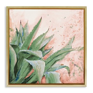 Stupell Industries Green Succulent Plant Leaves, 18" x 18" - 1 of 4