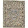 6' X 9' Blue  and Tan Wool Oriental Hand Knotted Area Rug - 4 of 4