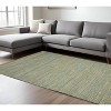 Aqua Beige And Brown Jute Striped Flatweave Handmade Area Rug - 2 of 4