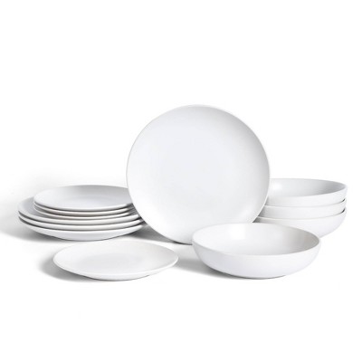 Earth & Clay 12pc Mia Stoneware Dinnerware Set Gray