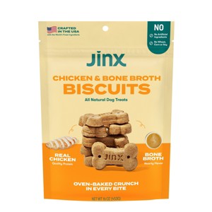 Jinx Broth Bone Dog Treat Biscuits with Chicken Flavor - 16oz - 1 of 4