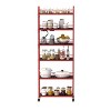NicBex 6.1"/10.04"W 6 Tier Slim Rolling Storage Cart,Mobile Shelving Unit with Wheels,Metal Wire Storage Rack with Baskets for Kitchen Bathroom - 4 of 4