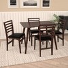 COSCO 30" x 48" Wooden Drop Leaf Multi-Purpose Table, Dark Mahogany - 4 of 4
