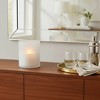 Decorative Frosted Glass Bottom Hurricane Candle Holder - Modern Pillar Candlestick Holder for Entryway, Living Room, or Any Occasion - 2 of 4
